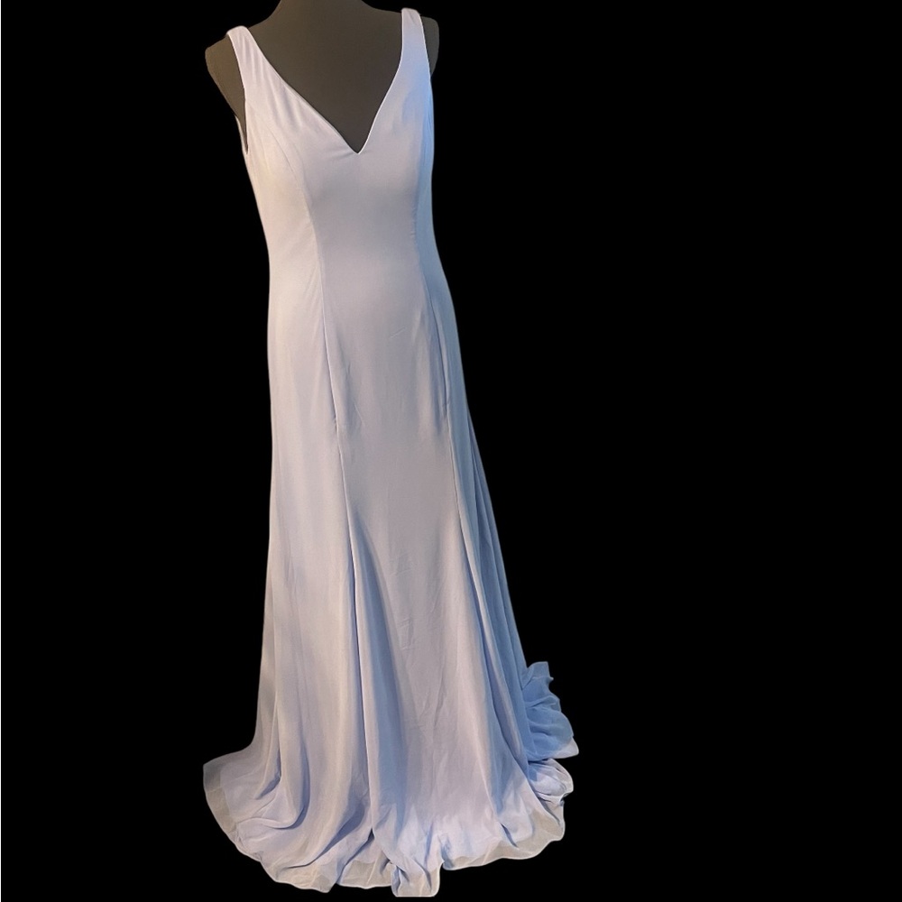 Kennedy Blue Jessa Women’s Chiffon Cornflower Bridesmaid Dress Size 6, NWT